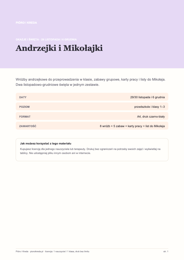 Andrzejki i Mikołajki