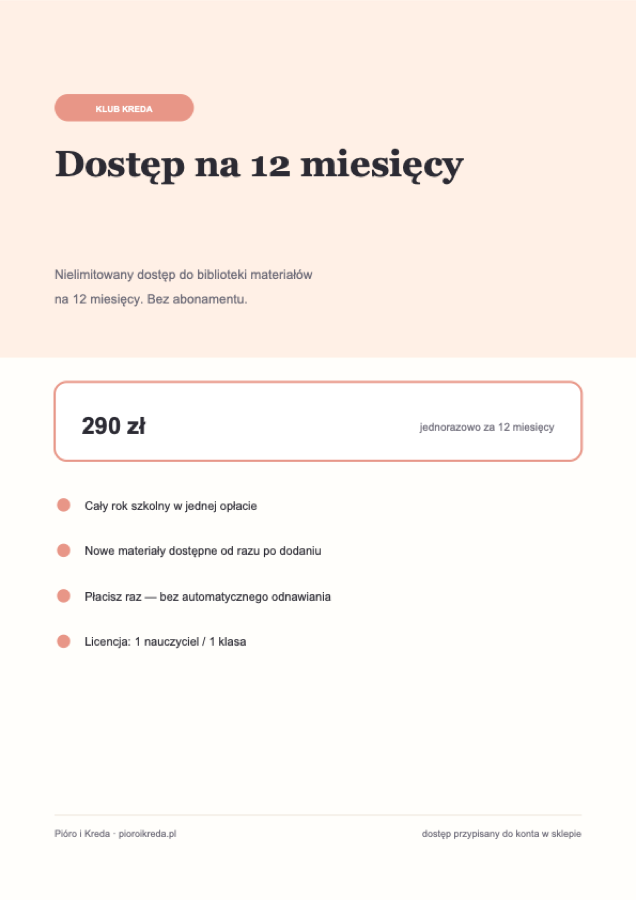 Klub Kreda — dostęp na 12 miesięcy