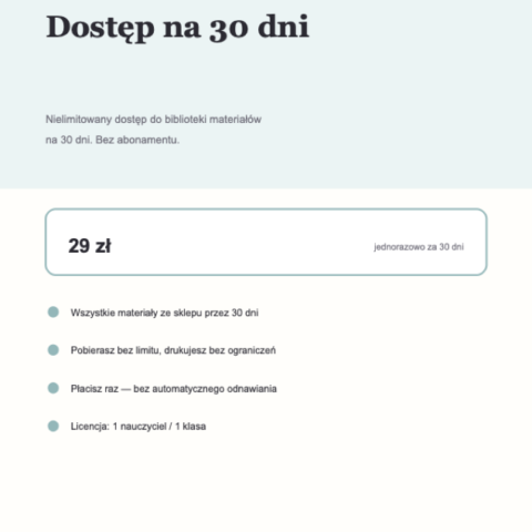 Klub Kreda — dostęp na 30 dni