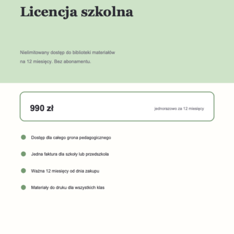 Klub Kreda — licencja szkolna