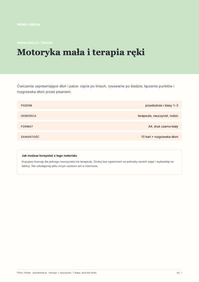 Motoryka mała i terapia ręki