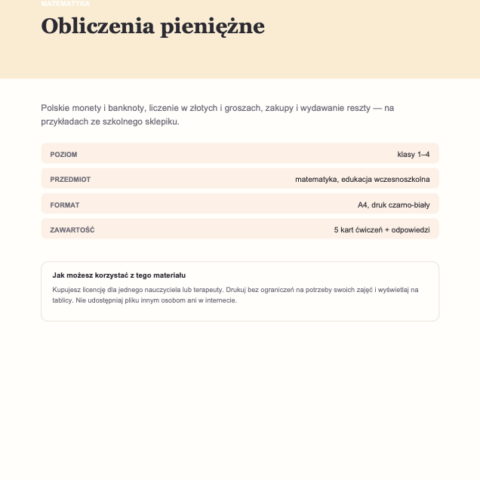 Obliczenia pieniężne