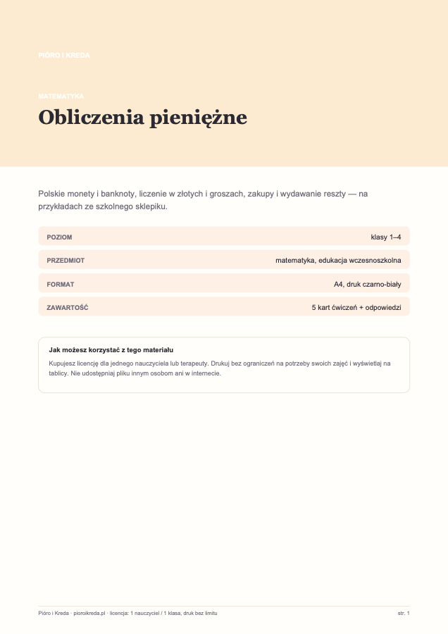 Obliczenia pieniężne