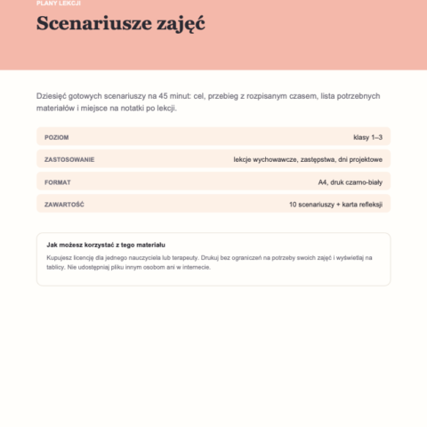 Scenariusze zajęć — 10 gotowych lekcji