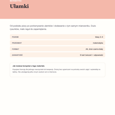 Ułamki — wprowadzenie